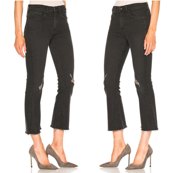 New rag & bone High Waist cropped Flare Jeans 30 - Picture 2 of 8